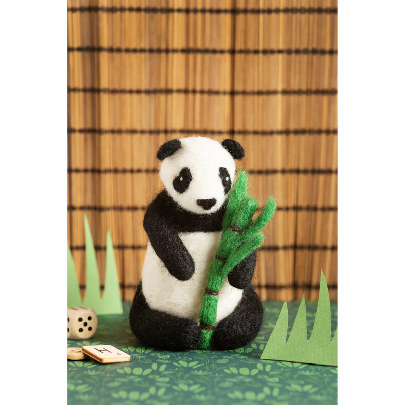 Dim Gray Hawthorn Handmade Giant Panda Needle Felting Kit - With Foam Needle Felting Kits