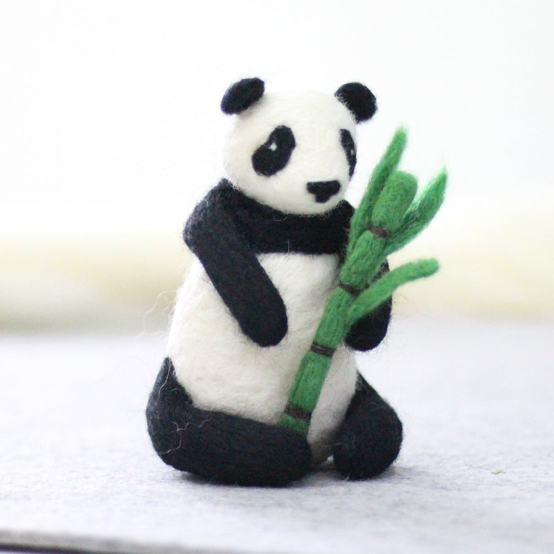 Sea Green Hawthorn Handmade Giant Panda Needle Felting Kit - With Foam Needle Felting Kits