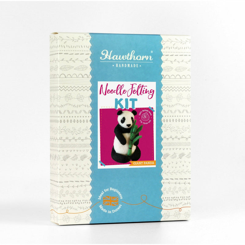 Maroon Hawthorn Handmade Giant Panda Needle Felting Kit - With Foam Needle Felting Kits