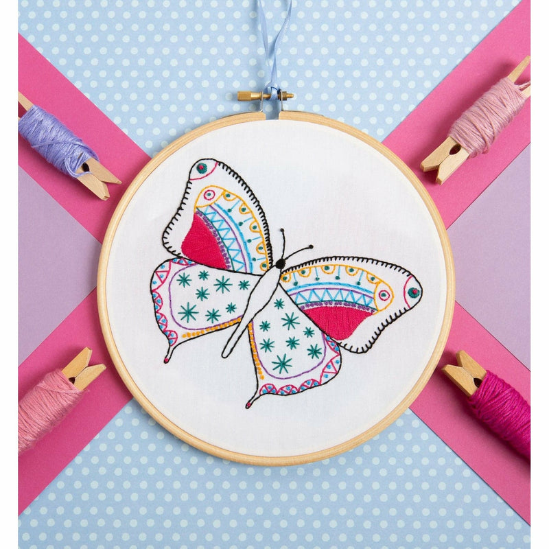 Lavender Hawthorn Handmade Butterfly Embroidery Kit Needlework Kits
