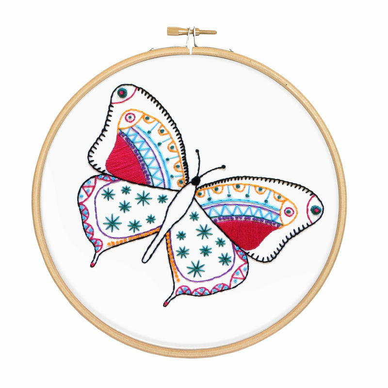 Firebrick Hawthorn Handmade Butterfly Embroidery Kit Needlework Kits