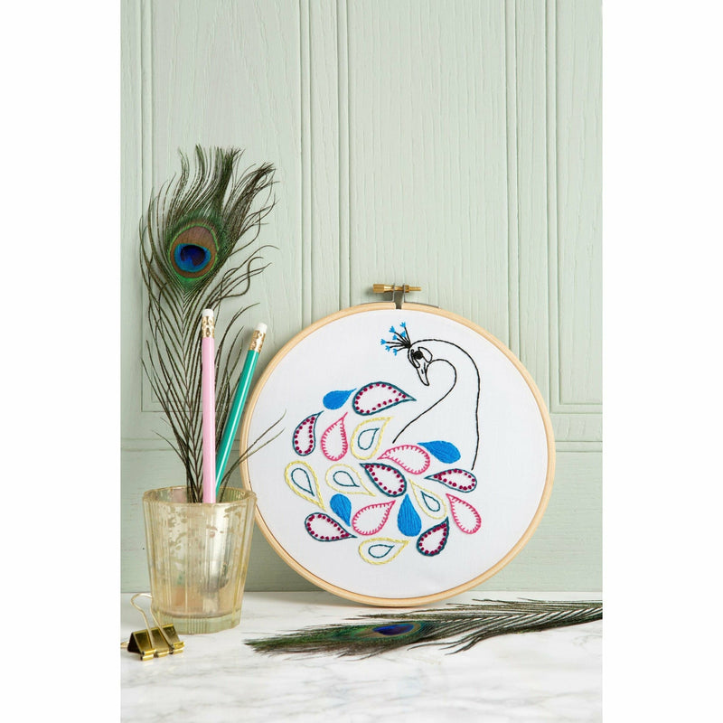 Lavender Hawthorn Handmade Peacock Embroidery Kit Needlework Kits