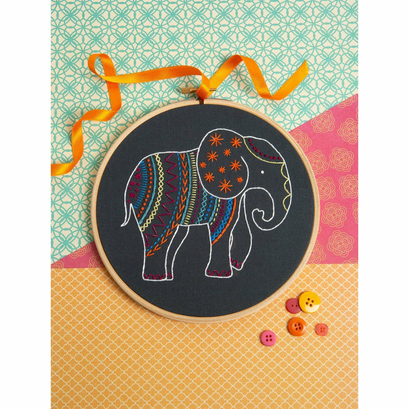 Dark Slate Gray Hawthorn Handmade Black Elephant Embroidery Kit Needlework Kits