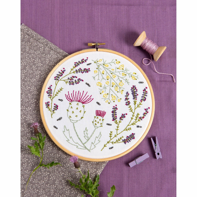 White Smoke Hawthorn Handmade Highland Heathers Embroidery Kit Needlework Kits
