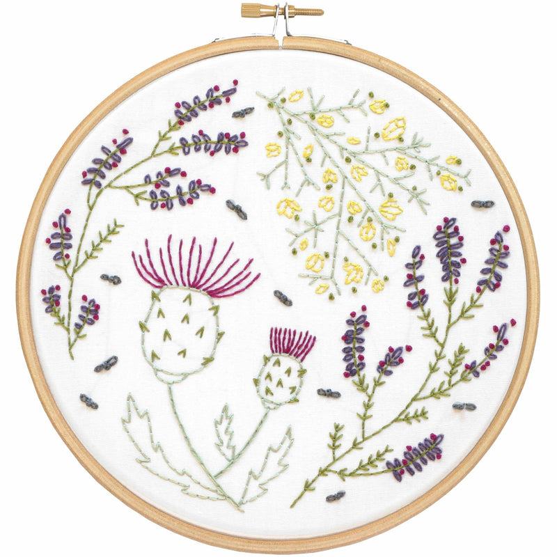 White Smoke Hawthorn Handmade Highland Heathers Embroidery Kit Needlework Kits