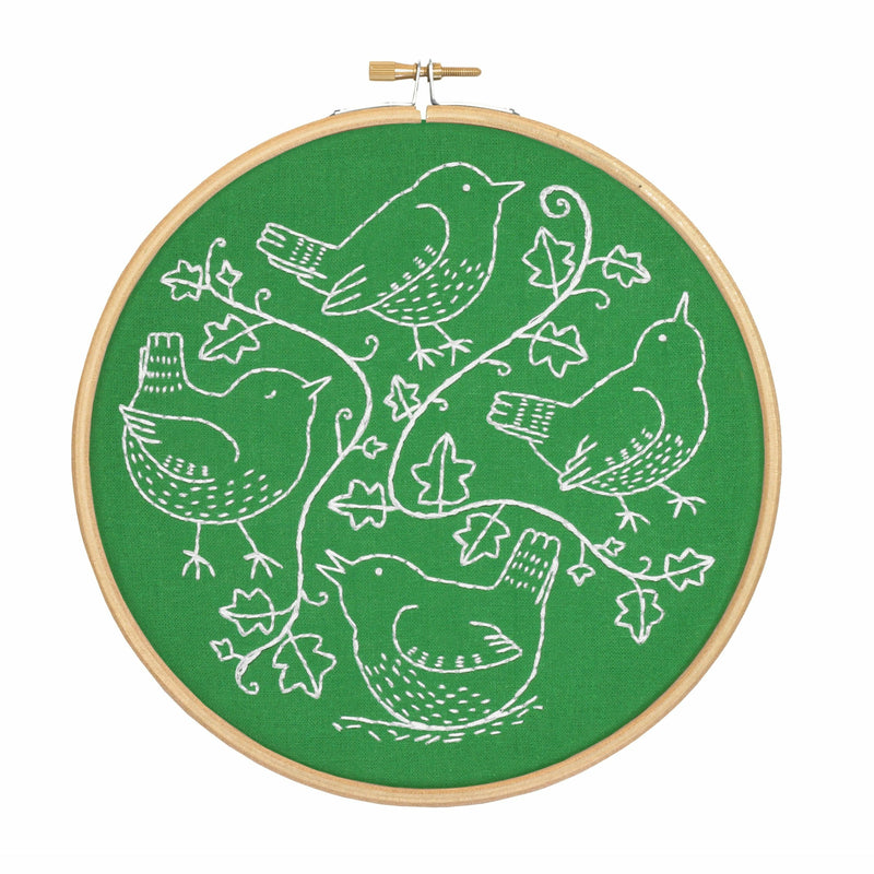 Sea Green Hawthorn Handmade Wandering Wrens Embroidery Kit Needlework Kits