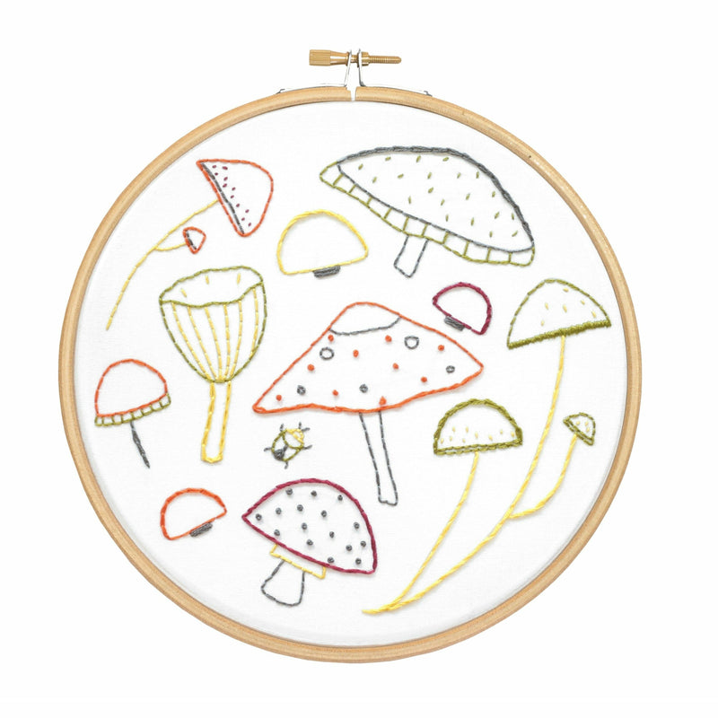 Seashell Hawthorn Handmade Marvellous Mushrooms Embroidery Kit Needlework Kits