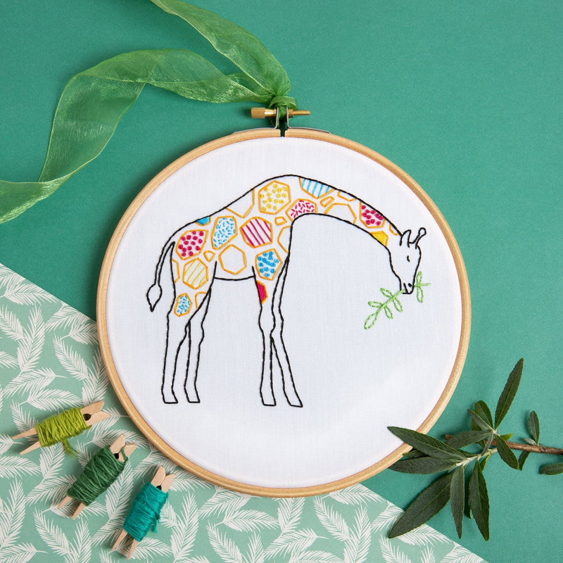 Lavender Hawthorn Handmade Giraffe Embroidery Kit Needlework Kits