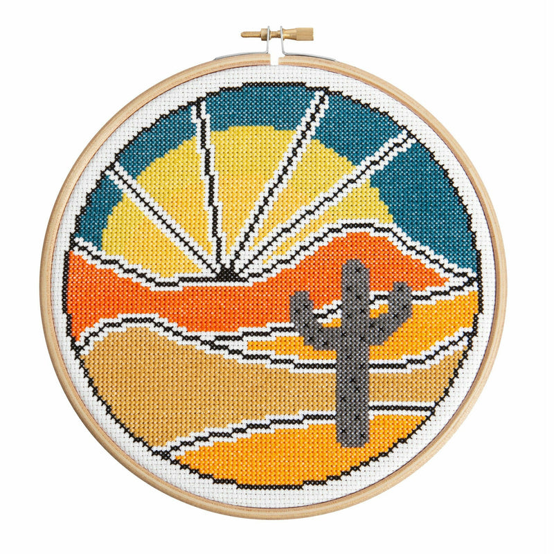 Sandy Brown Hawthorn Handmade Desert Escape Cross Stitch Kit Needlework Kits
