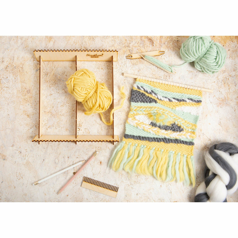 Sandy Brown Hawthorn Handmade Halcyon Weaving Kit Weaving Looms