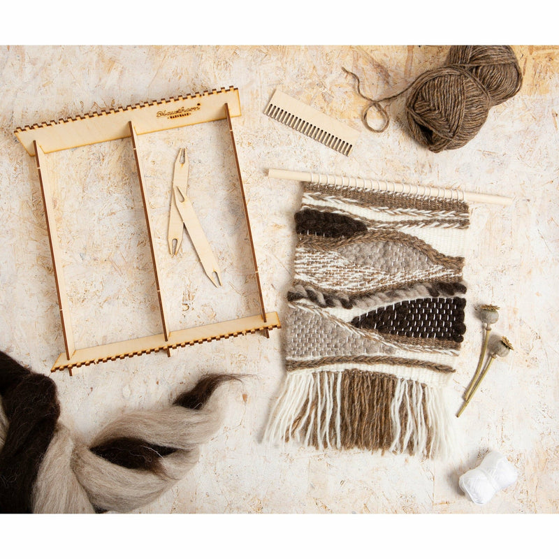 Rosy Brown Hawthorn Handmade Homespun Weaving Kit Weaving Looms