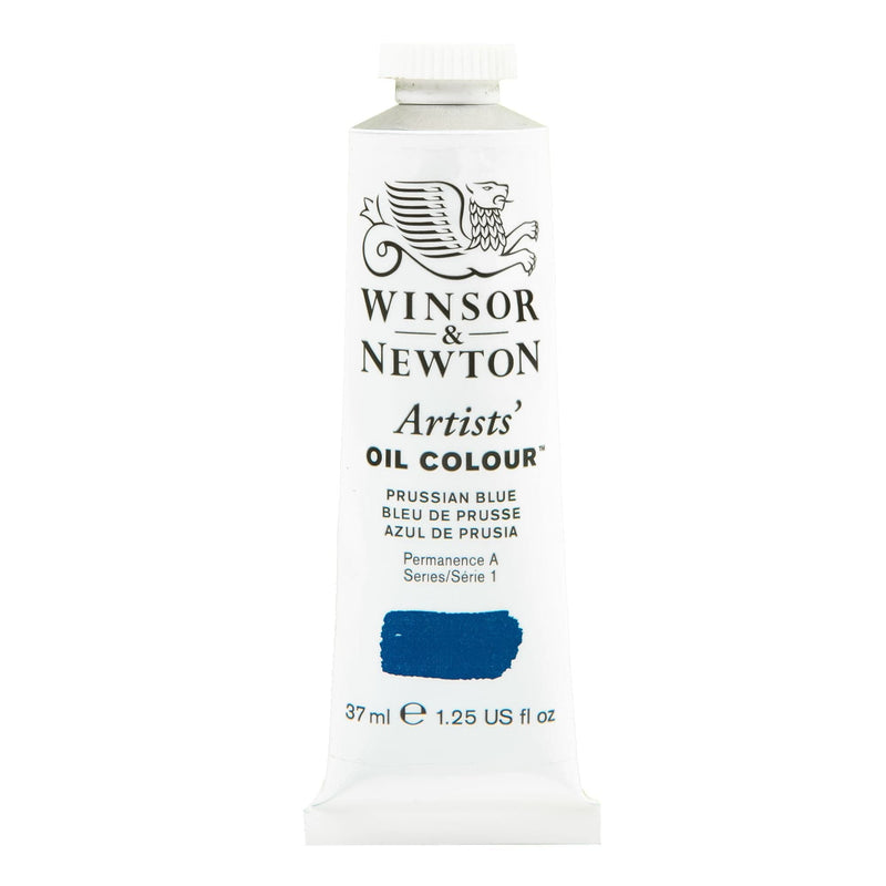 Midnight Blue Winsor & Newton Artists' Oil Colour Paint 37ml Prussian Blue Series 1 Oil Paints