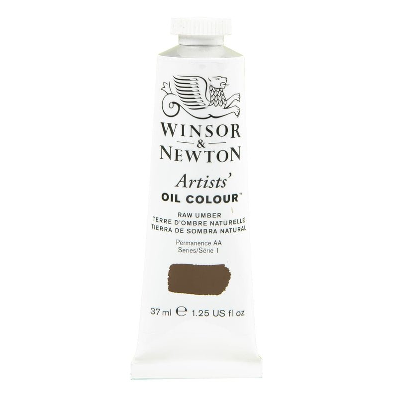 Dark Olive Green Winsor & Newton Artists' Oil Colour Paint 37ml Raw Umber Series 1 Oil Paints