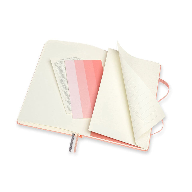 Antique White Moleskine ART BULLET NOTEBOOK  Large  CORAL PINK Pads