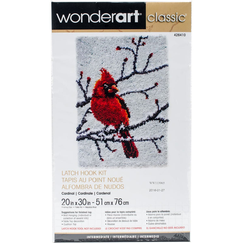 Gray Wonderart Classic Latch Hook Kit 50x76cm 

 Cardinal Needlework Kits