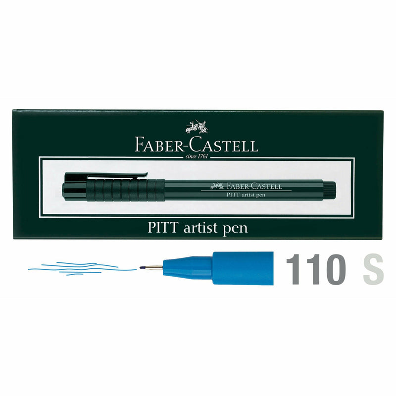 Dark Slate Gray Faber Castell Pitt Artist Fineliner Pen  S – 0.3mm  110 Phthalo Blue Pens and Markers
