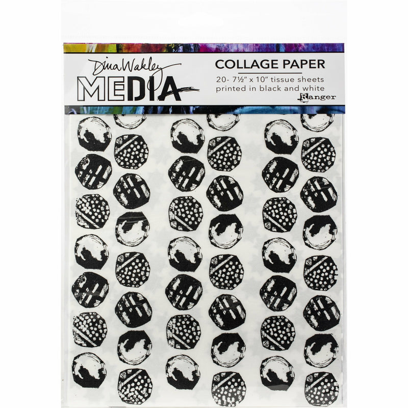 Lavender Dina Wakley Media Collage Tissue Paper  7.5"X10" 20/Pkg-Backgrounds Planners and Journals