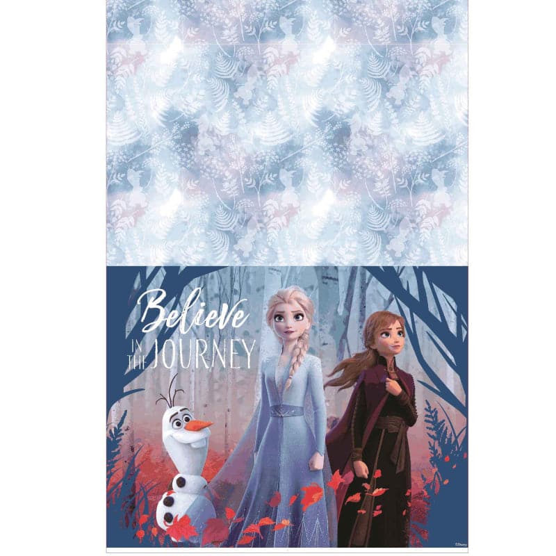 Light Gray Frozen 2 Paper Tablecover 2.4m x 1.3m (1 Piece) Party Supplies