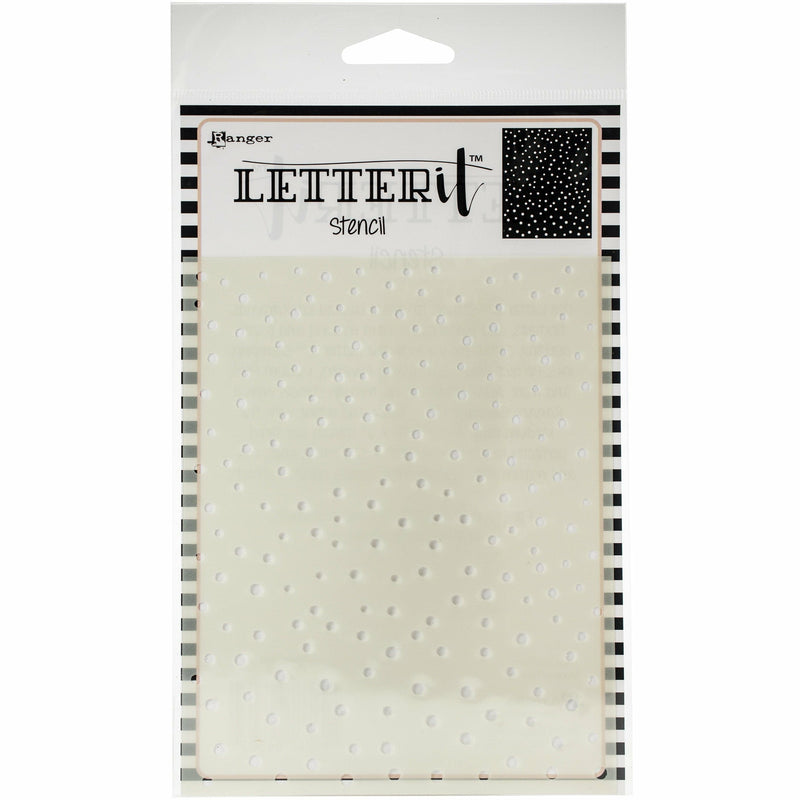 Light Gray Ranger Letter It Background Stencil 12x15cm-Dancing Dots Stencils and Templates