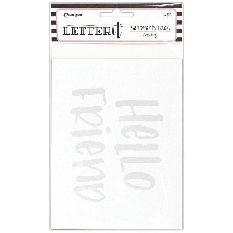 Dark Gray Ranger Letter It Finishing Touches Set-Greetings Paper Craft Adhesives