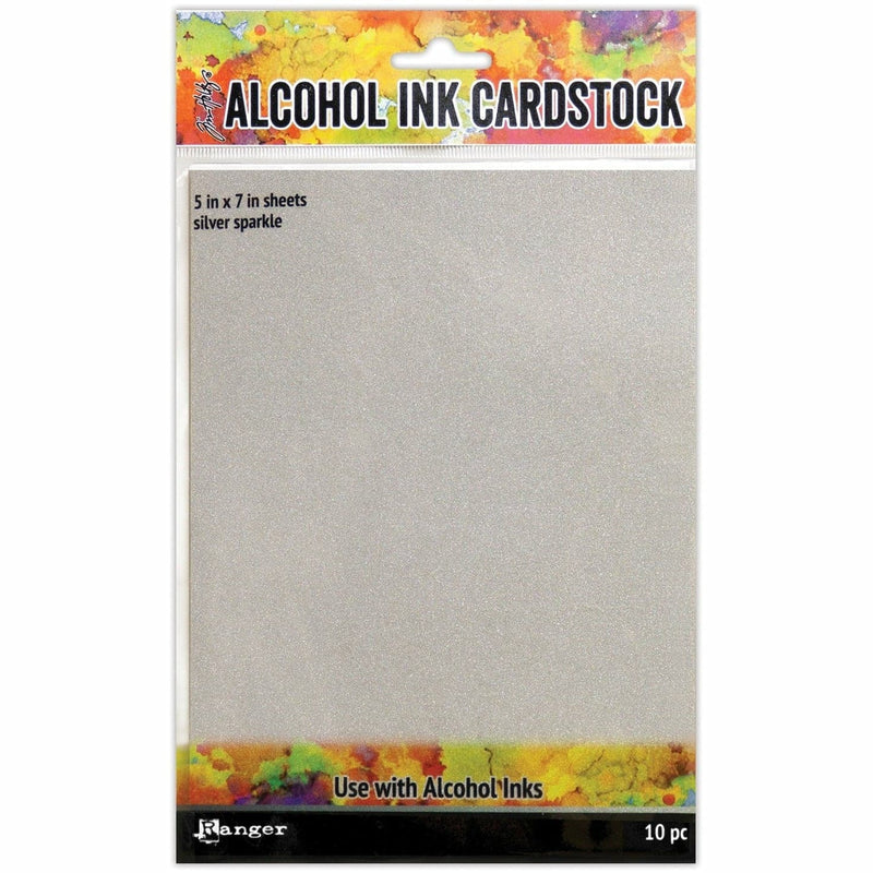Gray Tim Holtz Alcohol Ink Cardstock 12.5x17.5cm 10/Pkg

Silver Sparkle Alcohol Ink