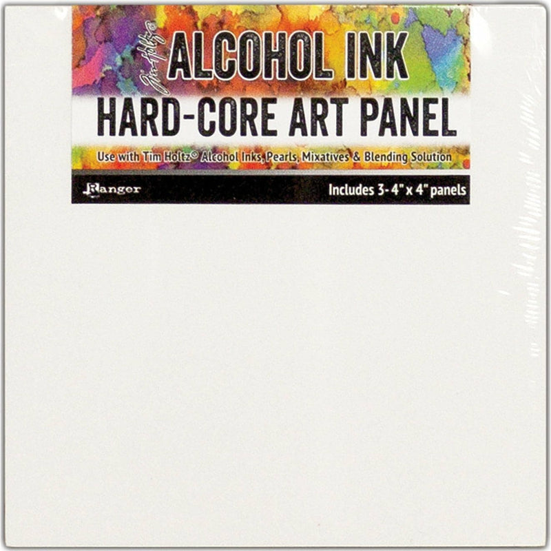 White Smoke Tim Holtz Alcohol Ink Hard Core Art Panel 10x10cm  3/Pkg Alcohol Ink