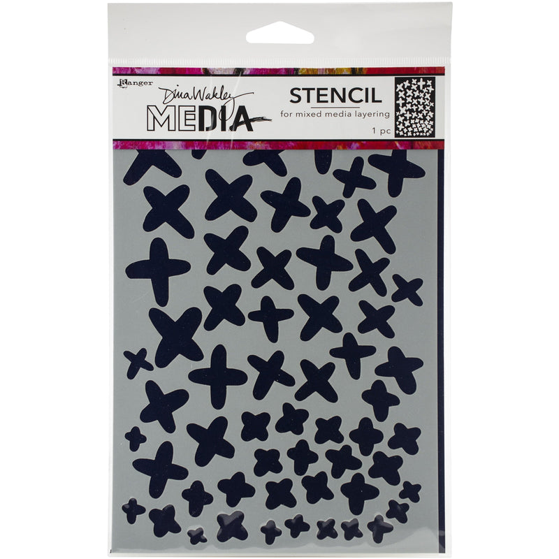 Black Dina Wakley Media Stencils 22.5x15cm-Xs Stencils and Templates