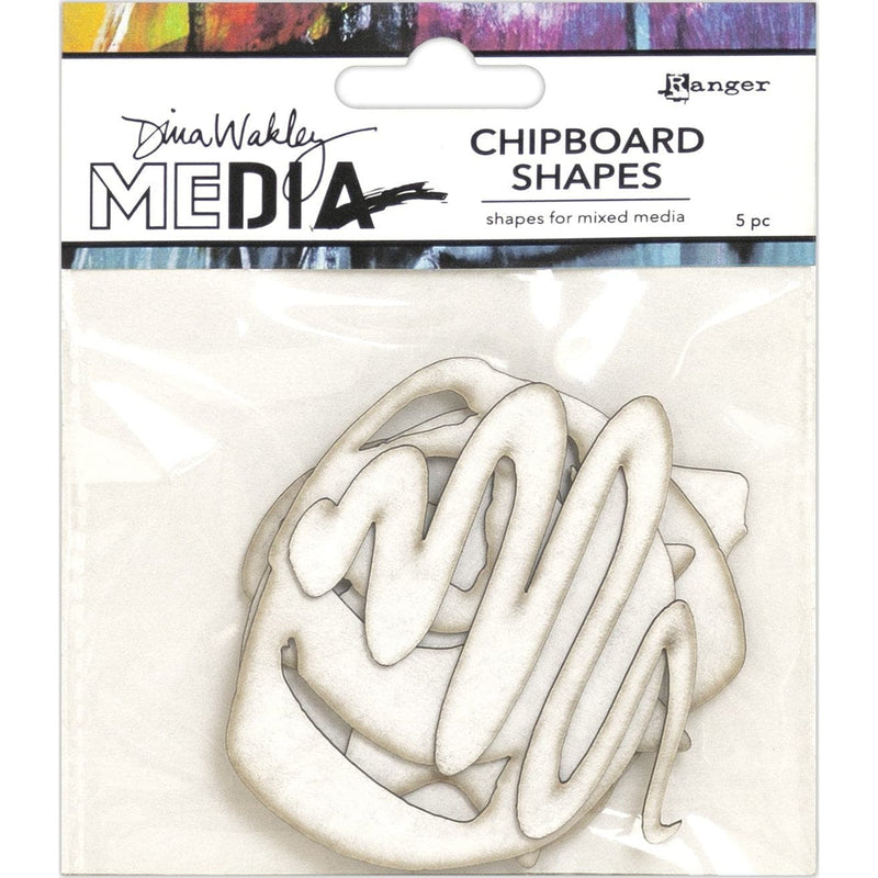Beige Dina Wakley Media Chipboard Shapes-Basics Cardstock