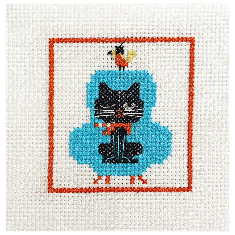 Beige Make It  Cross Stitch Kit Mini Kit Cat 7x6cm Needlework Kits