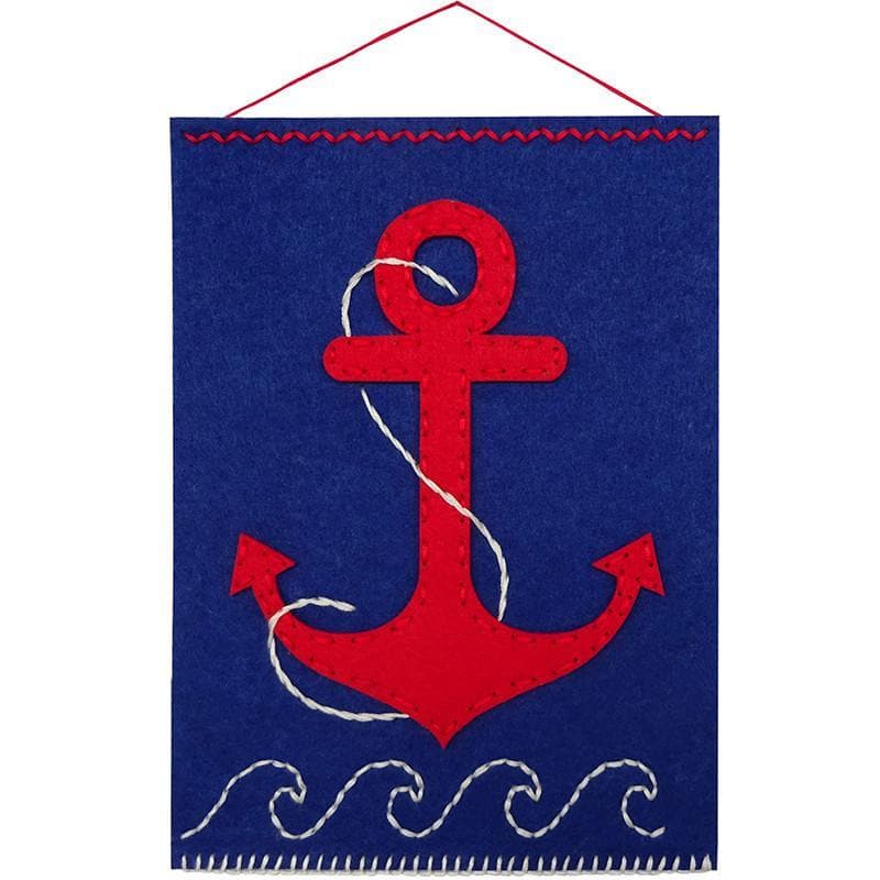 Midnight Blue Make It Anchor Banner Kit 16X22cm Needlework Kits