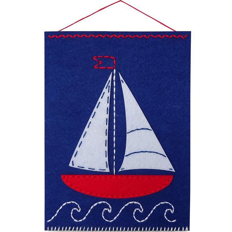 Midnight Blue Make It Boat Banner Kit 16X22cm Needlework Kits