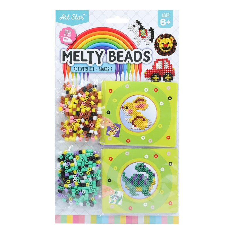 Yellow Green Art Star Melty Beads Activity Kit Assorted Designs 2 Pack Kids Craft Kits