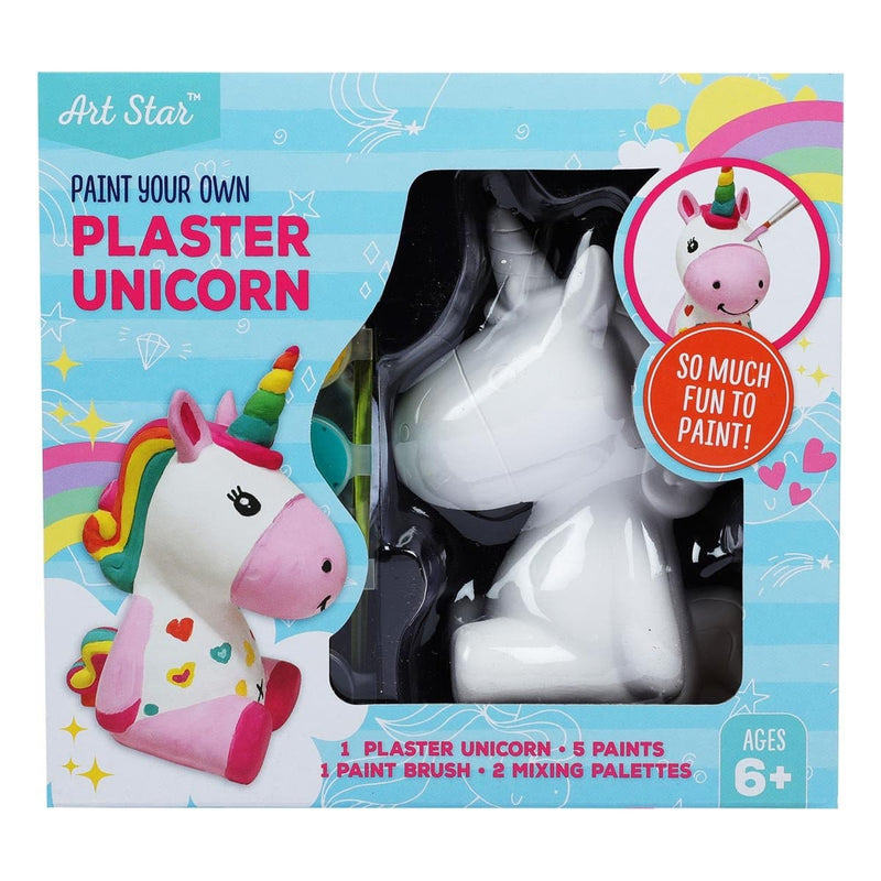 Sky Blue Art Star Paint Your Own Plaster Unicorn Kit Kids Craft Kits