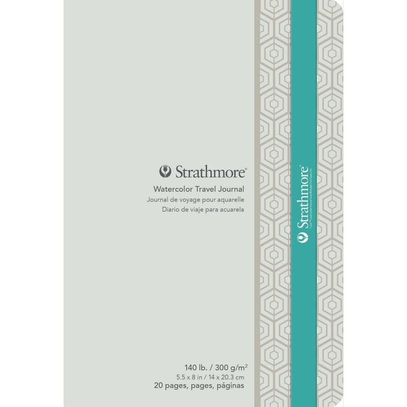 Light Gray Strathmore Watercolor Travel Journal 5.5"X8" - 20 Sheets Pads