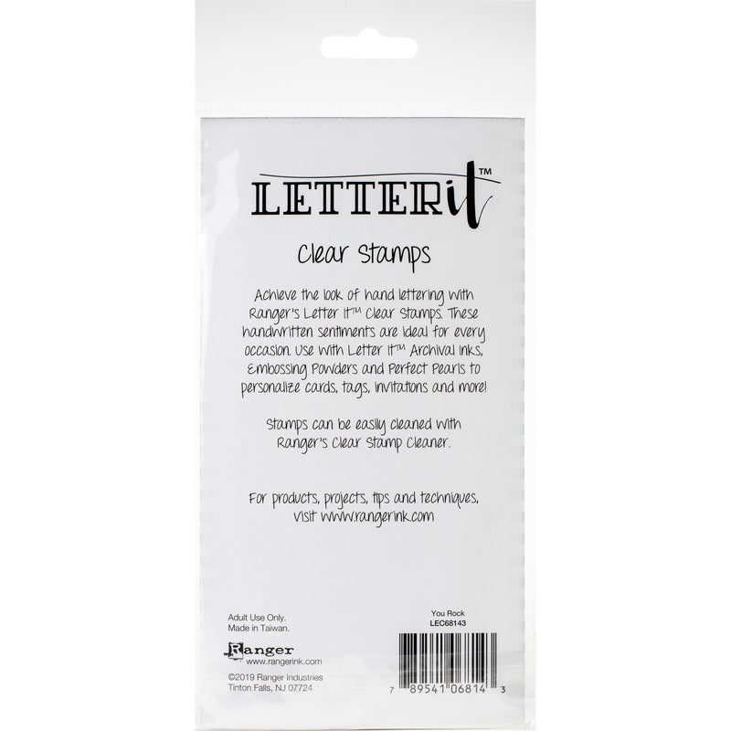 Gray Ranger Letter It Clear Stamp Set 10x15cm-You Rock Stamps