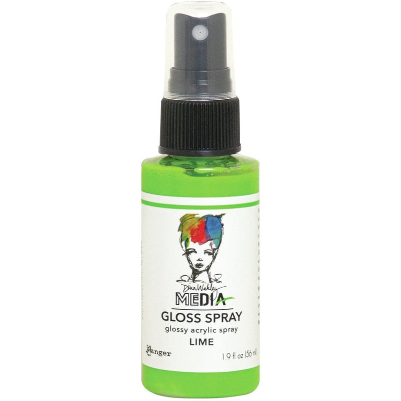 Dark Olive Green Dina Wakley Media Gloss Sprays 57ml-Lime Inks