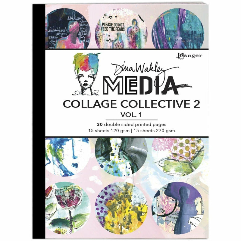 White Smoke Dina Wakley Media Mixed Media Collage Collective 2-Vol 2 Planners and Journals