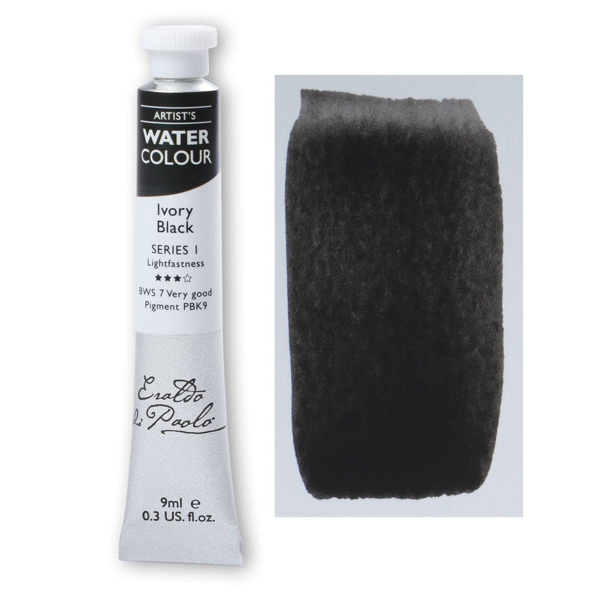 Dark Slate Gray Eraldo Di Paolo Watercolour Ivory Black 9ml Watercolour Paints