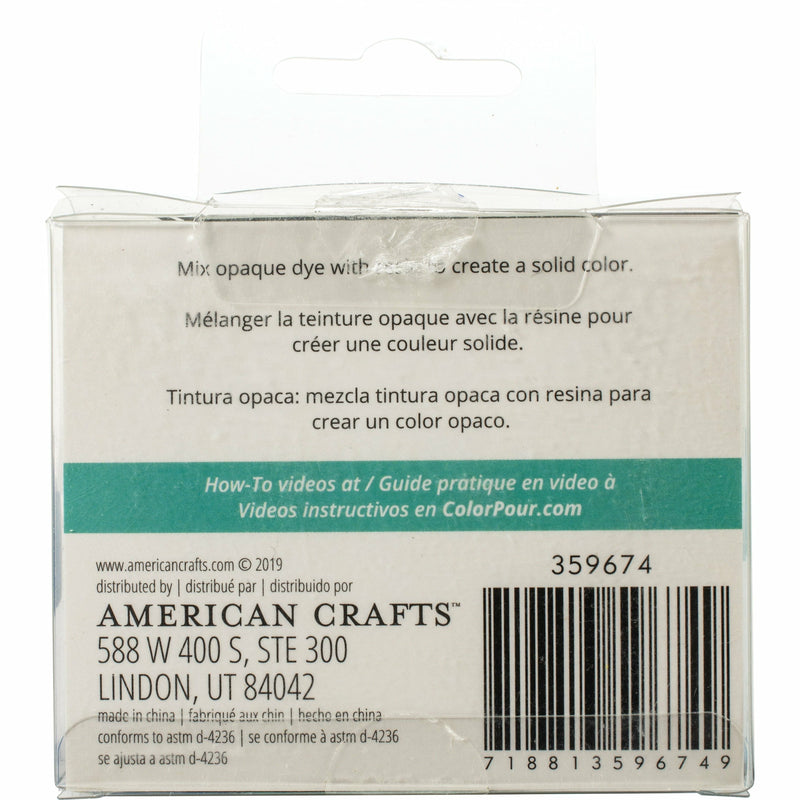 Sea Green American Crafts Color Pour Resin Dyes 4 x 10ml Opaque Cool Colour Dyes Resin Dyes Pigments and Colours