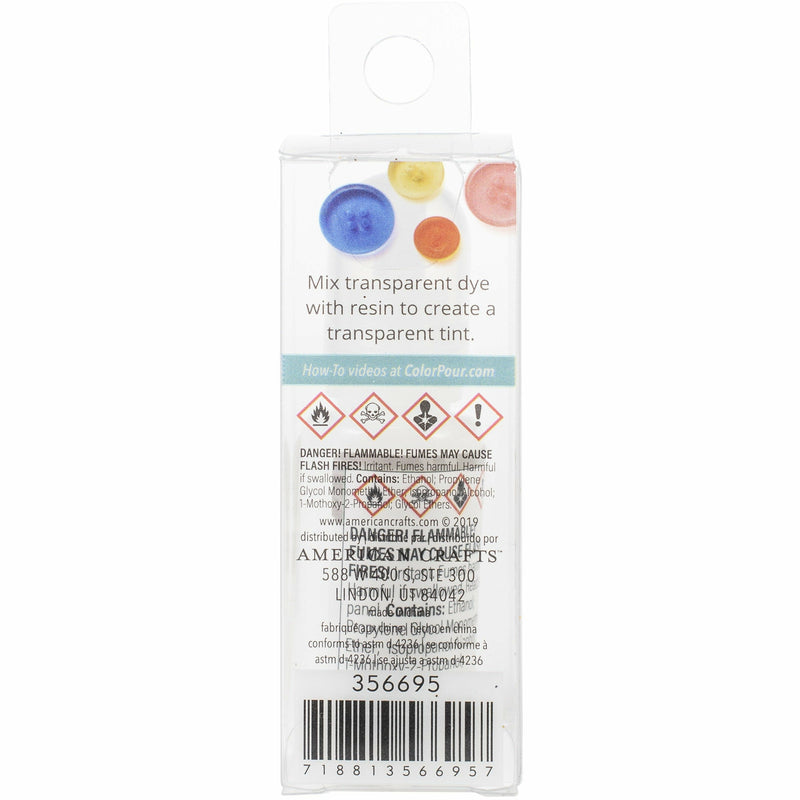 Gray American Crafts Color Pour Resin Dyes 10ml - Translucent White Resin Dyes Pigments and Colours