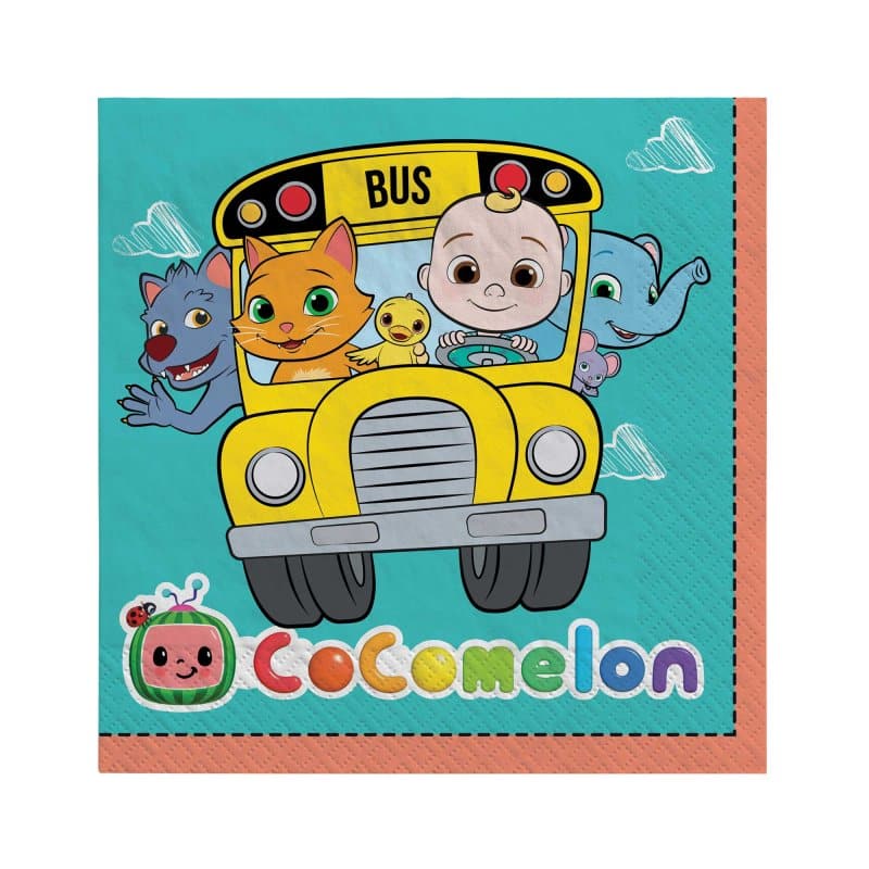 Tan Cocomelon Lunch Napkins Party Supplies