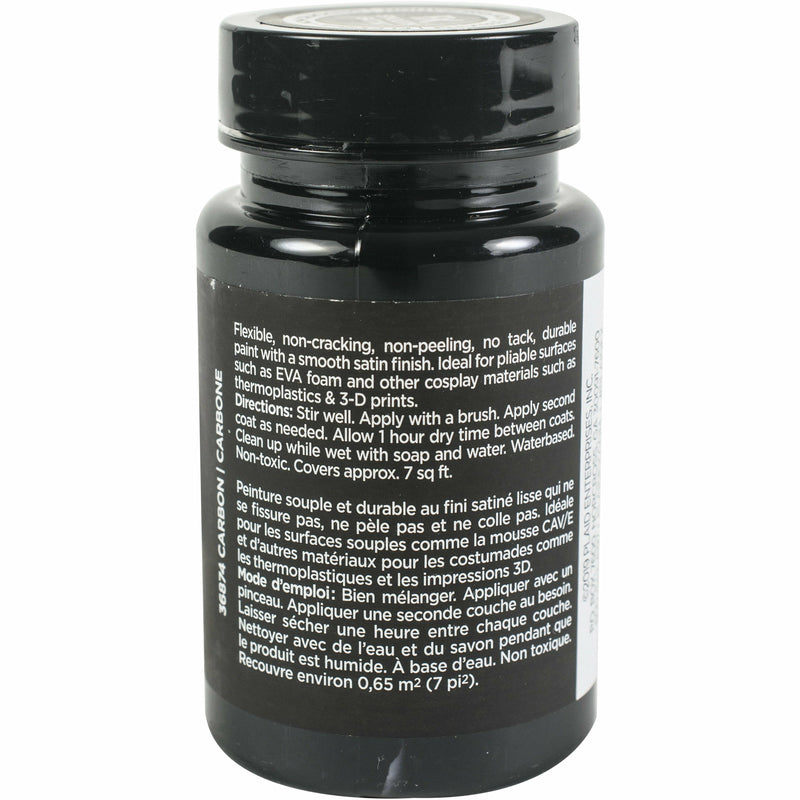 Dark Slate Gray Carbon    -FX Cosplay Flexible Paint  Smooth Satin 88ml Leather and Vinyl Paint