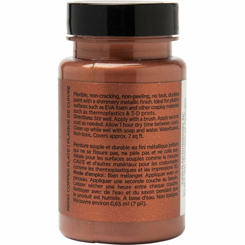 White Smoke Copper Plt-FX Cosplay Flexible Paint  Armour Metallic 88ml Leather and Vinyl Paint