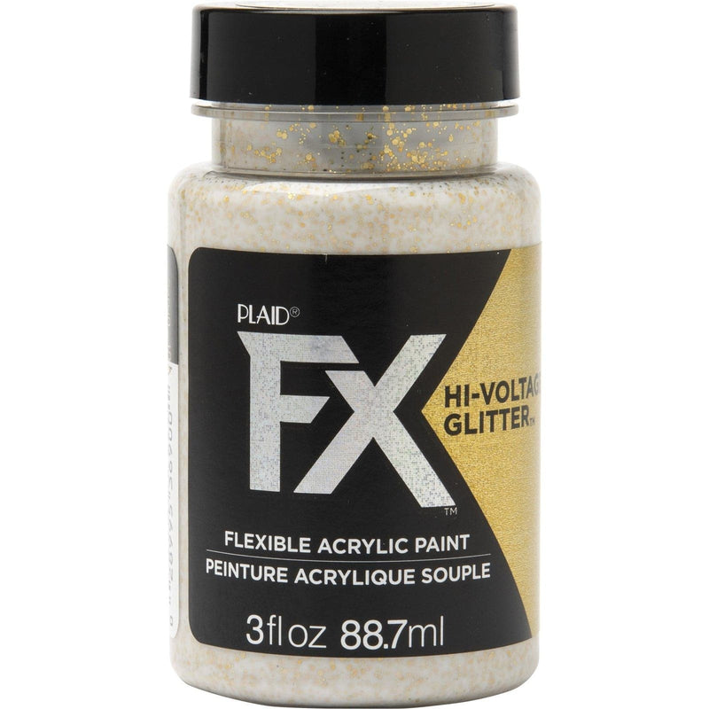 Black Gold      -FX Cosplay Flexible Paint  Hi-Voltage Glitter 88ml Leather and Vinyl Paint