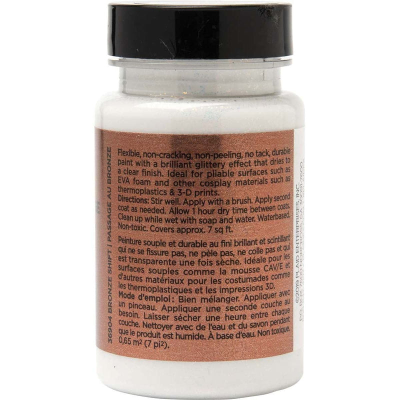 Beige Bronze Shift -FX Cosplay Flexible Paint  Hi-Voltage Glitter 88ml Leather and Vinyl Paint