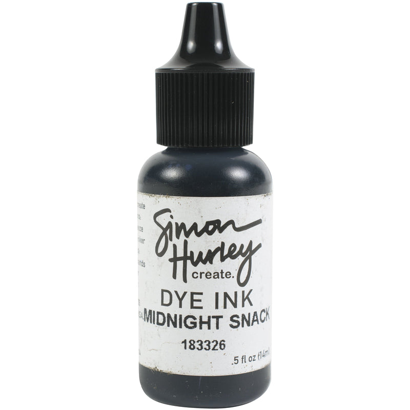 Black Simon Hurley create. Dye Ink Reinker

Midnight Snack Stamp Pads