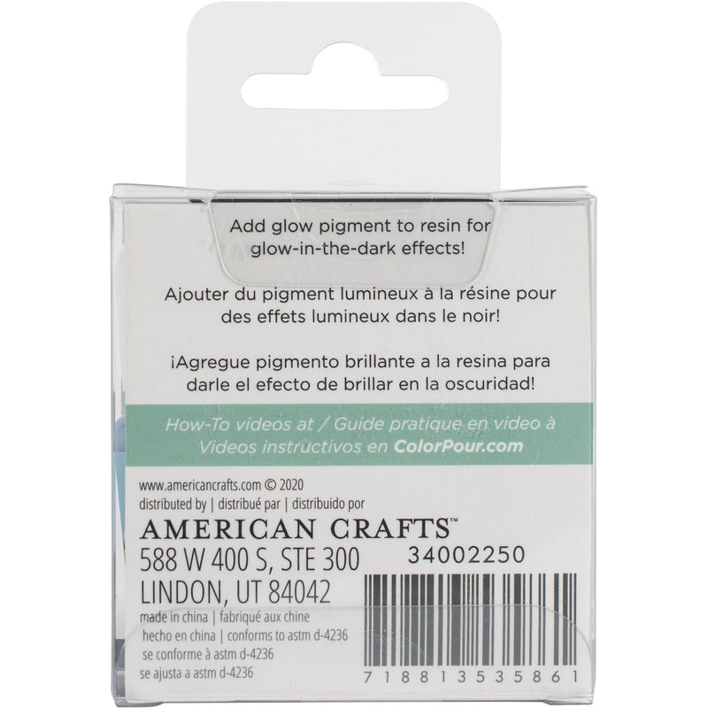 Dark Sea Green American Crafts Color Pour Resin10ml x  3/Pkg. Glow Pigment Resin Dyes Pigments and Colours