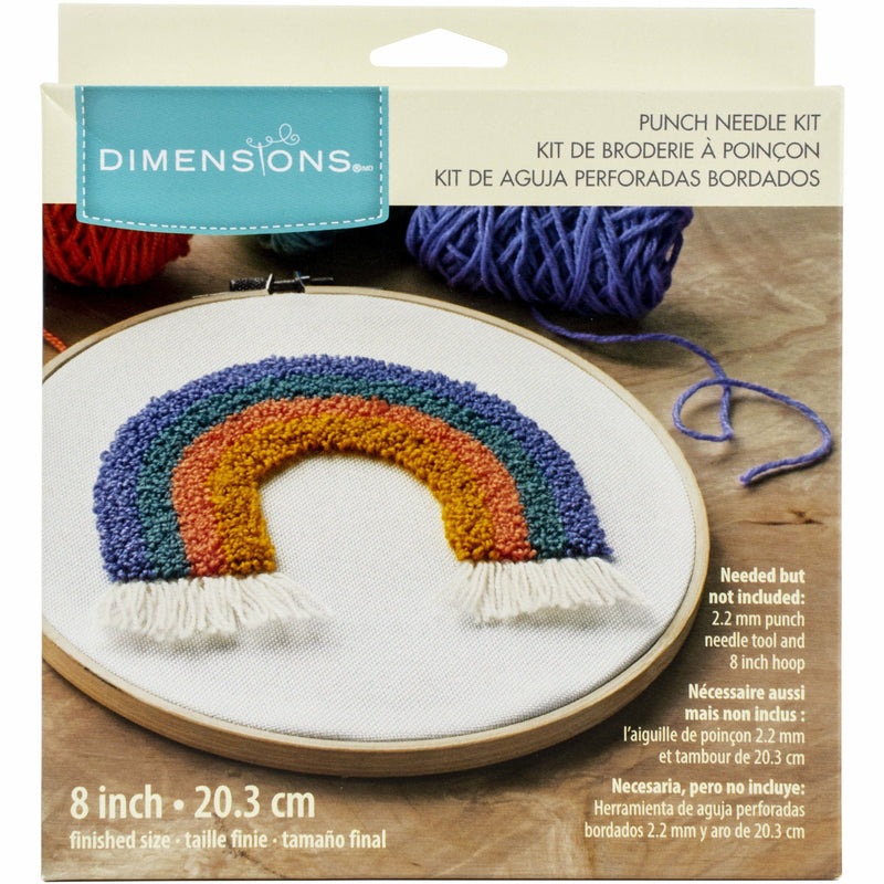 Sienna Dimensions Punch Needle Kit 20cm  Round



 Rainbow Needlework Kits