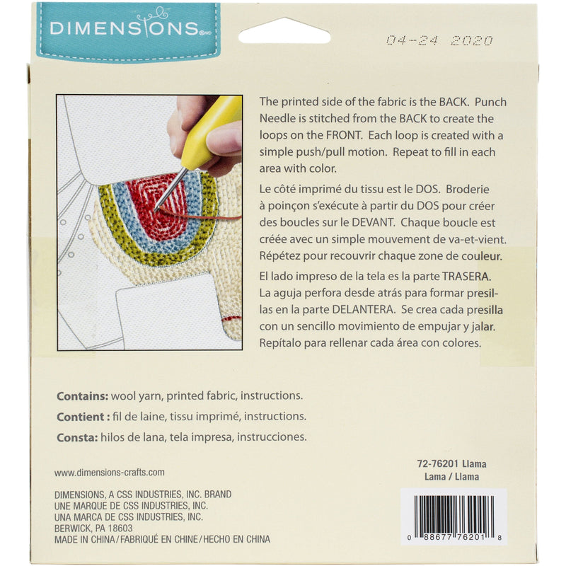 Gray Dimensions Punch Needle Kit 20cm  Round



 Llama Needlework Kits