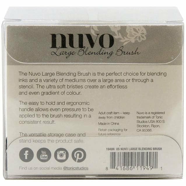 Gray Nuvo Large Blending Brush- Papercrafting Tools